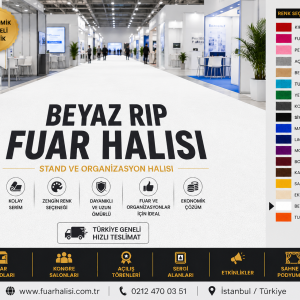 Beyaz Rip Fuar Halısı | Stand ve Organizasyon Halısı