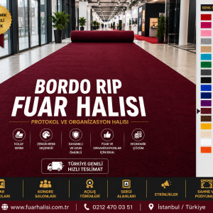 Bordo Rip Fuar Halısı | Protokol ve Organizasyon Halısı
