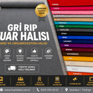 Gri Rip Fuar Halısı | Stand ve Organizasyon Halısı