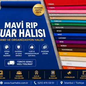 Mavi Rip Fuar Halısı | Stand ve Organizasyon Halısı