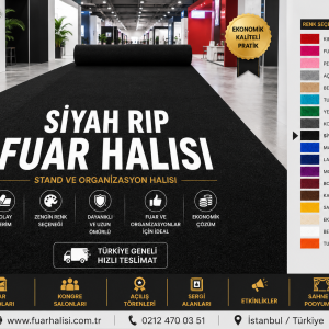 Siyah Rip Fuar Halısı | Stand ve Organizasyon Halısı