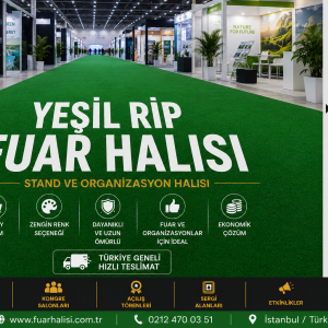 Yeşil Rip Fuar Halısı | Stand ve Organizasyon Halısı